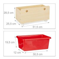 relaxdays Kinderregal Holzoptik 108,0 x 29,0 x 88,0 cm, 1...