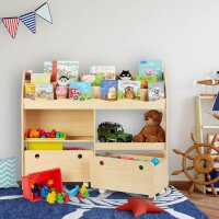 relaxdays Kinderregal Holzoptik 108,0 x 29,0 x 88,0 cm, 1 St.