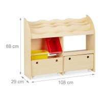 relaxdays Kinderregal Holzoptik 108,0 x 29,0 x 88,0 cm, 1 St.