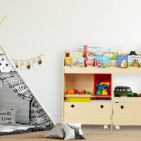relaxdays Kinderregal Holzoptik 108,0 x 29,0 x 88,0 cm, 1 St.
