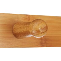 relaxdays Kleiderständer braun Holz 4 Haken 70,5 x 150,0 cm, 1 St.
