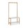 relaxdays Kleiderständer braun Holz 4 Haken 70,5 x 150,0 cm, 1 St.