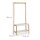 relaxdays Kleiderständer braun Holz 4 Haken 70,5 x 150,0 cm, 1 St.