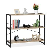 relaxdays Beistellregal braun, schwarz 95,0 x 35,0 x 80,0...