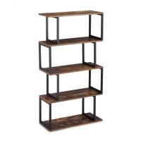 relaxdays Beistellregal braun/schwarz 73,0 x 30,0 x 136,0...
