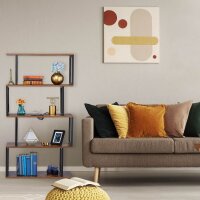 relaxdays Beistellregal braun/schwarz 73,0 x 30,0 x 136,0 cm, 1 St.
