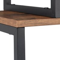 relaxdays Beistellregal braun/schwarz 73,0 x 30,0 x 136,0 cm, 1 St.