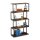 relaxdays Beistellregal braun/schwarz 73,0 x 30,0 x 136,0 cm, 1 St.