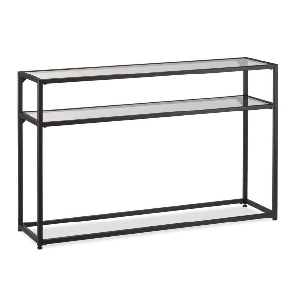 relaxdays Konsolentisch schwarz/transparent 110,0 x 30,0 x 70,0 cm, 1 St.