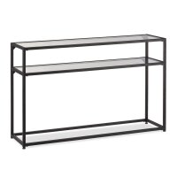 relaxdays Konsolentisch schwarz/transparent 110,0 x 30,0...