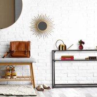relaxdays Konsolentisch schwarz/transparent 110,0 x 30,0 x 70,0 cm, 1 St.