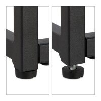 relaxdays Konsolentisch schwarz/transparent 110,0 x 30,0 x 70,0 cm, 1 St.