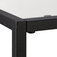 relaxdays Konsolentisch schwarz/transparent 110,0 x 30,0 x 70,0 cm, 1 St.