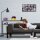 relaxdays Konsolentisch schwarz/transparent 110,0 x 30,0 x 70,0 cm, 1 St.