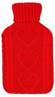 WUNDmed® 2 Liter Wärmflasche rot, grau, blau
