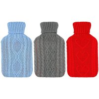 WUNDmed® 2 Liter Wärmflasche rot, grau, blau