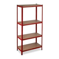 relaxdays Schwerlastregal 10033049_0 rot/braun 70,0 x...