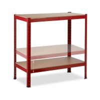 relaxdays Schwerlastregal 10033049_0 rot/braun 70,0 x 30,0 x 150,0 cm