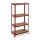 relaxdays Schwerlastregal 10033049_0 rot/braun 70,0 x 30,0 x 150,0 cm