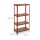 relaxdays Schwerlastregal 10033049_0 rot/braun 70,0 x 30,0 x 150,0 cm