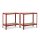 relaxdays Schwerlastregal 10033049_0 rot/braun 70,0 x 30,0 x 150,0 cm