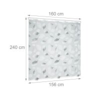 relaxdays Duschrollo Blätter 160,0 x 240,0 cm