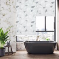 relaxdays Duschrollo Blätter 80,0 x 240,0 cm