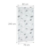 relaxdays Duschrollo Blätter 80,0 x 240,0 cm