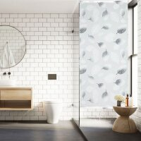 relaxdays Duschrollo Blätter 80,0 x 240,0 cm