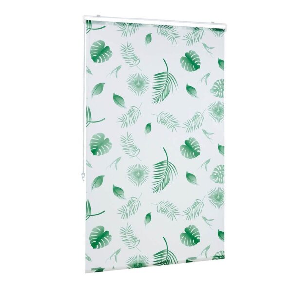 relaxdays Duschrollo Blätter 100,0 x 240,0 cm