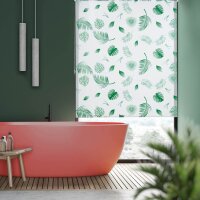 relaxdays Duschrollo Blätter 100,0 x 240,0 cm