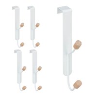 relaxdays Türhaken mit 5 Haken weiß, 5 St.  (...