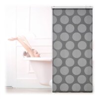 relaxdays Duschrollo schwarz, grau 80,0 x 240,0 cm