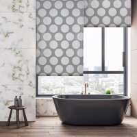 relaxdays Duschrollo schwarz, grau 80,0 x 240,0 cm