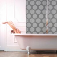 relaxdays Duschrollo schwarz, grau 80,0 x 240,0 cm