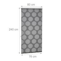 relaxdays Duschrollo schwarz, grau 80,0 x 240,0 cm