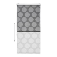 relaxdays Duschrollo schwarz, grau 80,0 x 240,0 cm