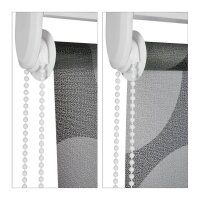 relaxdays Duschrollo schwarz, grau 80,0 x 240,0 cm