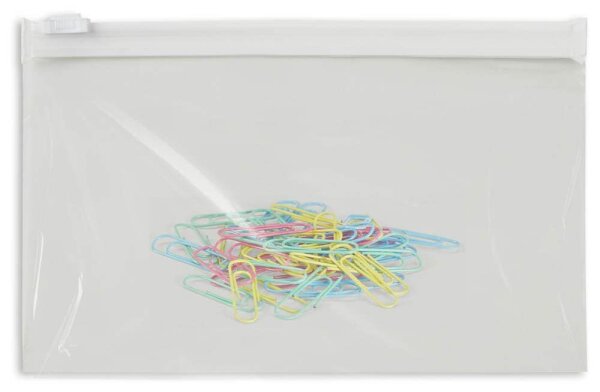 Topmatic® Gleitverschlussbeutel 18,0 x 11,0 cm transparent/weiß 70 my, 1 St.