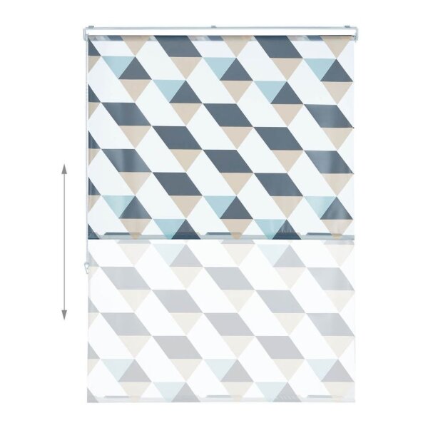 relaxdays Duschrollo Dreiecke 120,0 x 240,0 cm