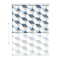 relaxdays Duschrollo Dreiecke 120,0 x 240,0 cm