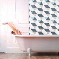 relaxdays Duschrollo Dreiecke 120,0 x 240,0 cm