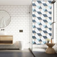 relaxdays Duschrollo Dreiecke 120,0 x 240,0 cm