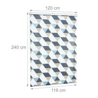 relaxdays Duschrollo Dreiecke 120,0 x 240,0 cm