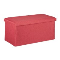 relaxdays Sitztruhe 10031616_708 rot Holz 76,5 cm