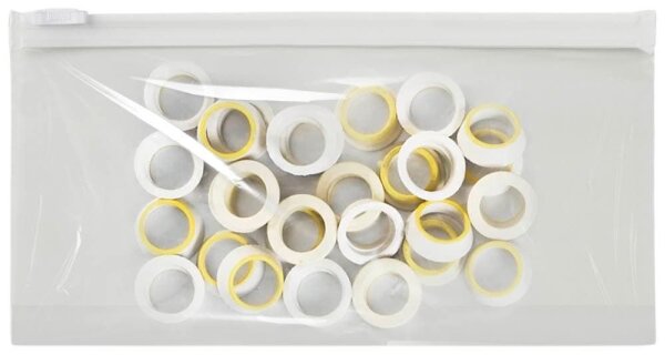 Topmatic® Gleitverschlussbeutel mit Bodenfalte 22,0 x 11,5 cm transparent/weiß 70 my, 1 St.