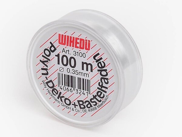 WIHEDÜ Nylonfaden glatt farblos 0,35 mm x 100,0 m