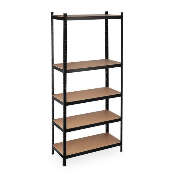 relaxdays Schwerlastregal 10033051_0 schwarz/braun 100,0 x 45,0 x 220,0 cm