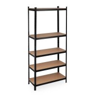 relaxdays Schwerlastregal 10033051_0 schwarz/braun 100,0...