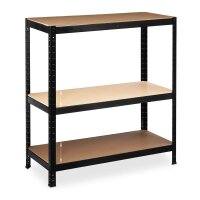 relaxdays Schwerlastregal 10033051_0 schwarz/braun 100,0 x 45,0 x 220,0 cm